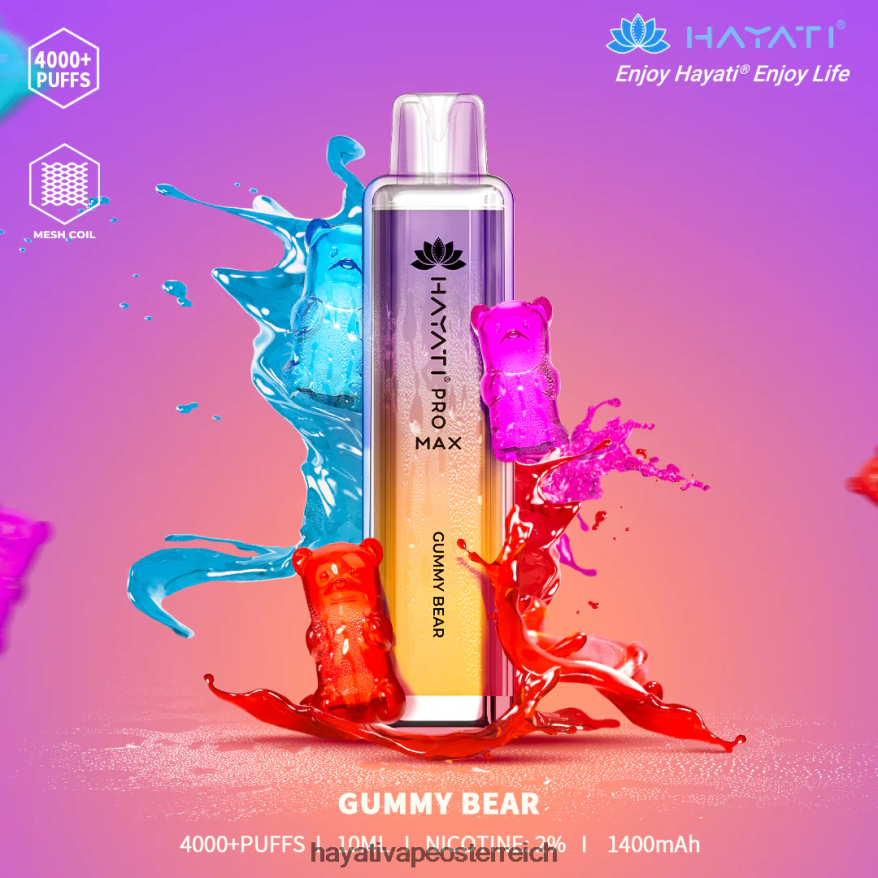 Hayati Flavour List - Hayati Pro Max Einweg Gummibär PZRL6R105