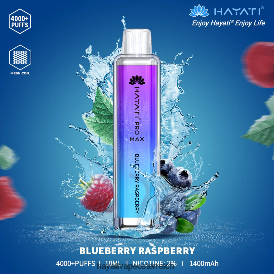 Hayati Price Österreich - Hayati Pro Max Einweg Blaubeer-Himbeere PZRL6R99