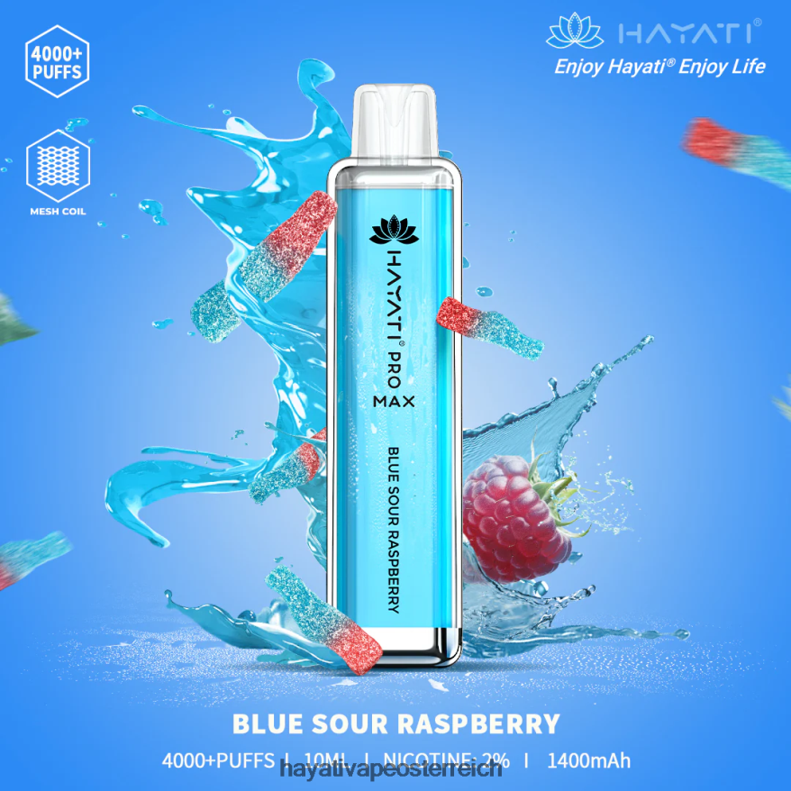 Hayati Store Österreich - Hayati Pro Max Einweg blaue saure Himbeere PZRL6R96
