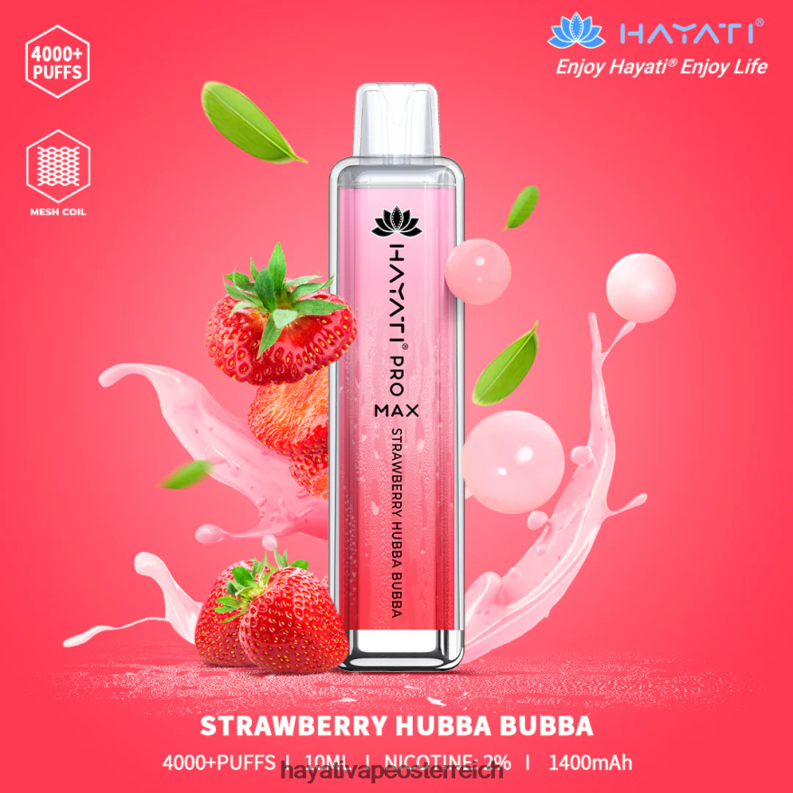 Hayati Vape Flavours - Hayati Pro Max Einweg Erdbeer-Hubba-Bubba PZRL6R140