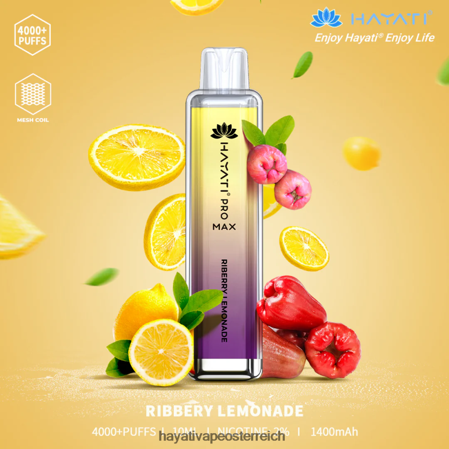 Hayati Vape Shop - Hayati Pro Max Einweg Riberry-Limonade PZRL6R117