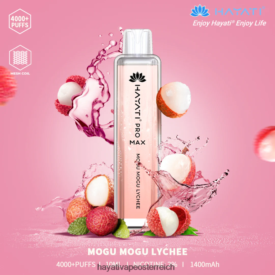 Hayati Wien - Hayati Pro Max Einweg Mogu Mogu Litschi PZRL6R112