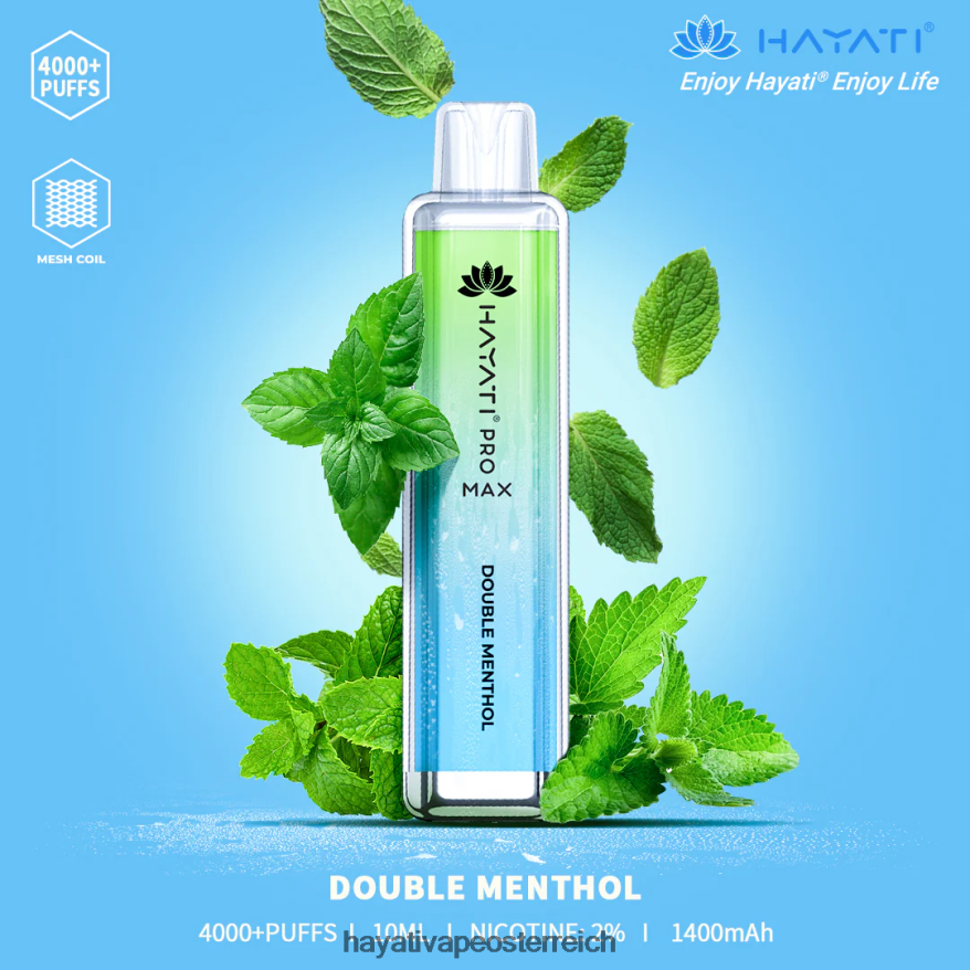 Hayati Wien - Hayati Pro Max Einweg doppeltes Menthol PZRL6R102