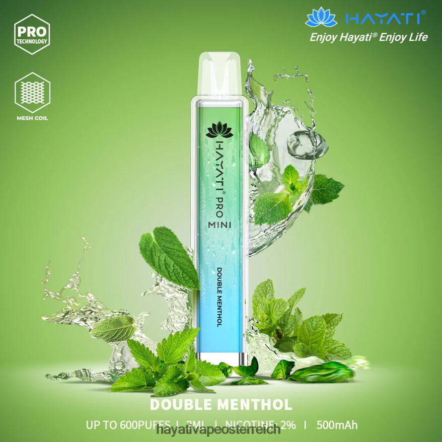 Hayati Amazon Österreich - Hayati Pro Mini Einweg doppeltes Menthol PZRL6R8