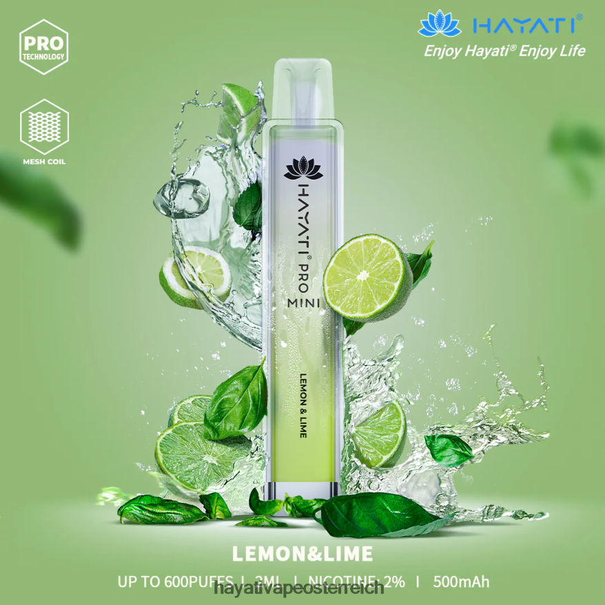 Hayati Flavours - Hayati Pro Mini Einweg Zitrone und Limette PZRL6R14