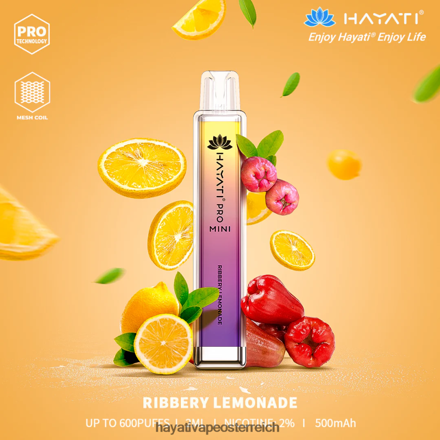 Hayati Vape Flavours - Hayati Pro Mini Einweg deftige Limonade PZRL6R20
