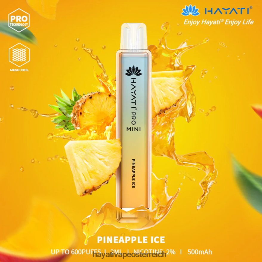 Hayati Vape Shop - Hayati Pro Mini Einweg Ananaseis PZRL6R17