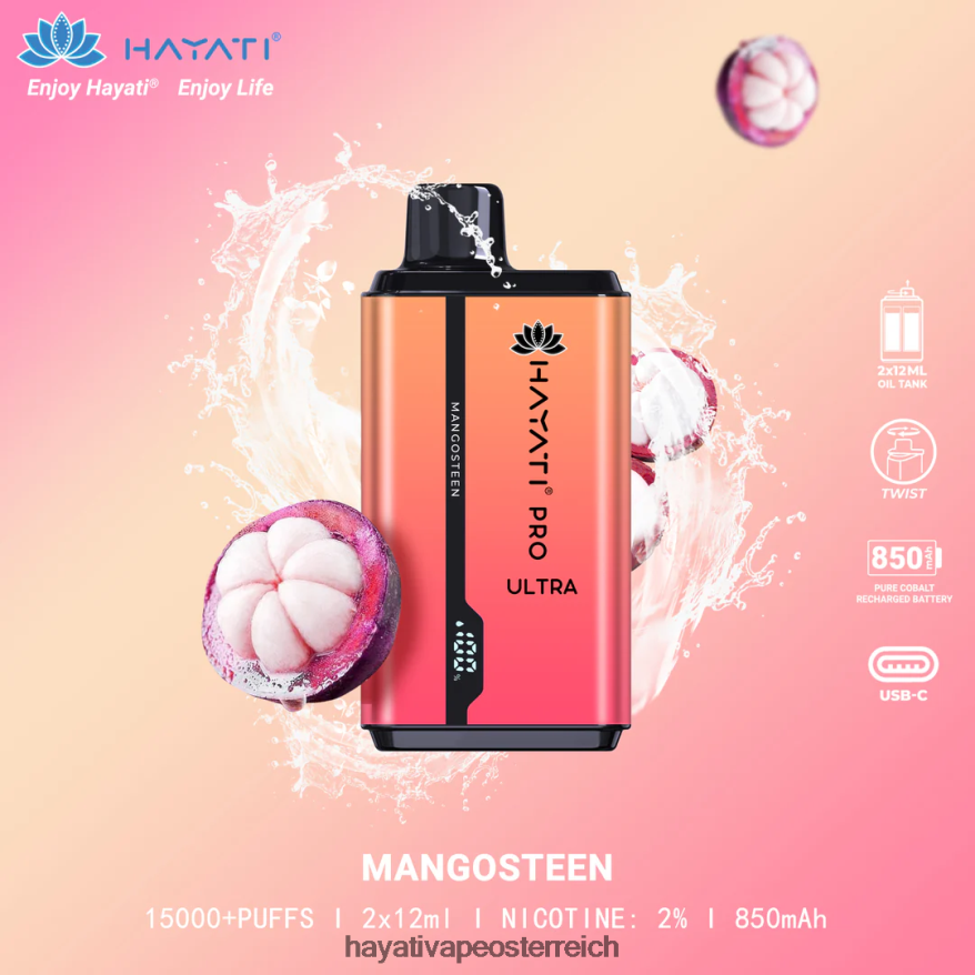 Hayati Flavour List - Hayati Pro Ultra Einweg 15000 Züge Mangostan PZRL6R205