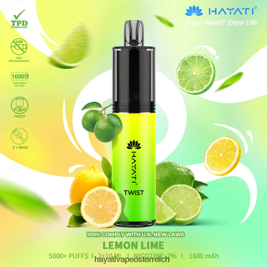 Hayati Flavour List - Hayati Twist Einweg Zitronenlimette PZRL6R75