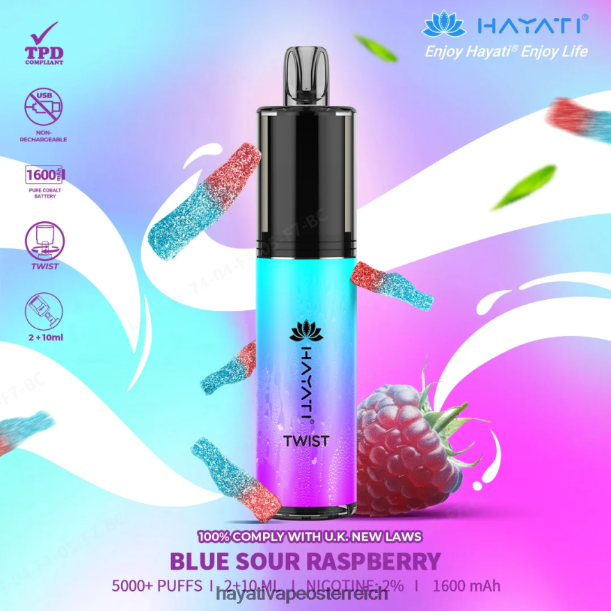 Hayati Flavour List - Hayati Twist Einweg blaue saure Himbeere PZRL6R65