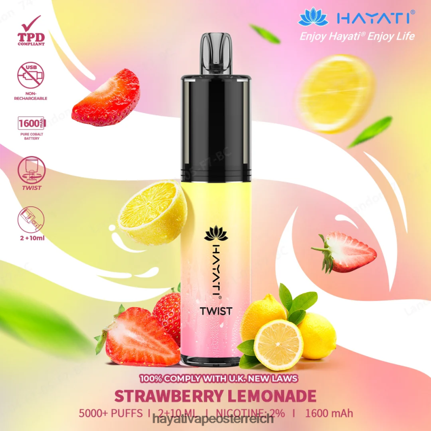 Hayati Flavours - Hayati Twist Einweg Erdbeerlimonade PZRL6R84