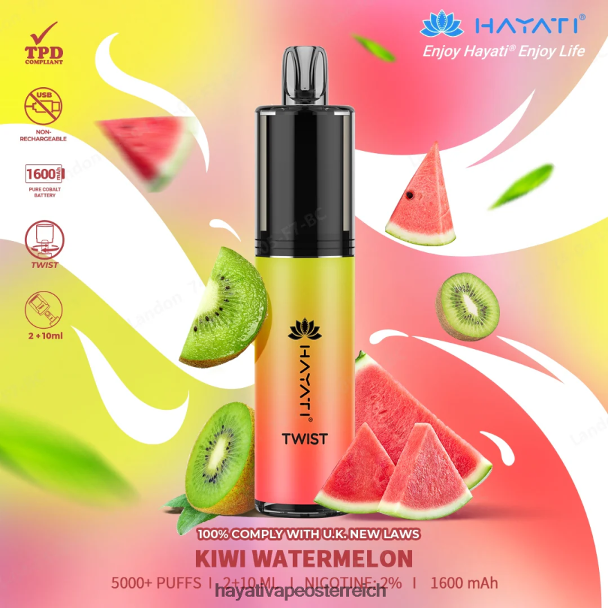 Hayati Flavours - Hayati Twist Einweg Kiwi-Wassermelone PZRL6R74