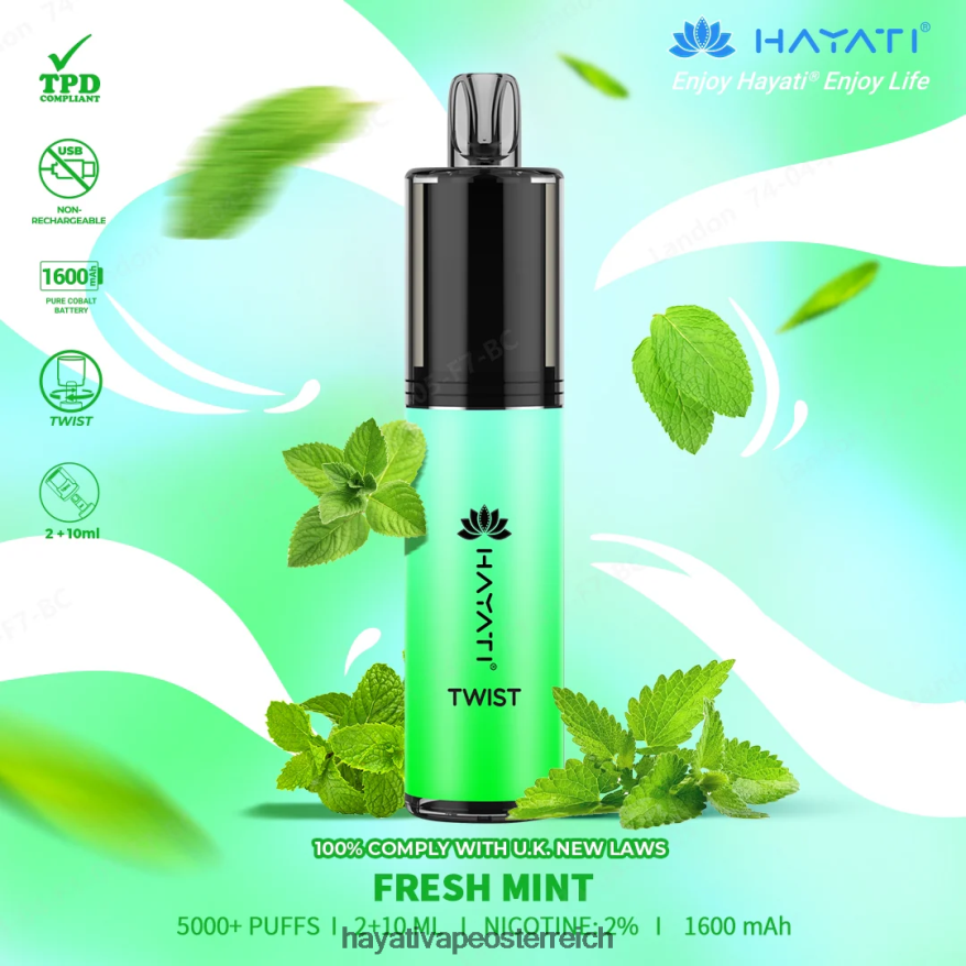 Hayati Vape Flavours - Hayati Twist Einweg frische Minze PZRL6R70
