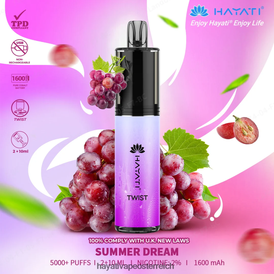 Hayati Vape Shop - Hayati Twist Einweg Sommertraum PZRL6R87