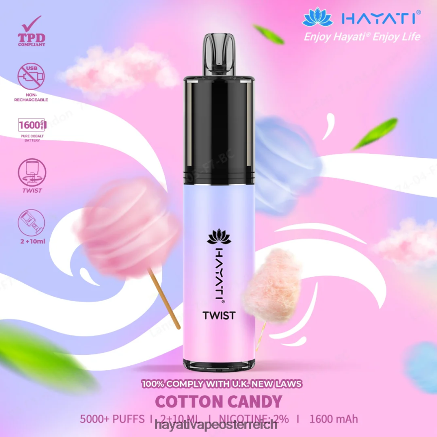 Hayati Vape Shop - Hayati Twist Einweg Zuckerwatte PZRL6R67
