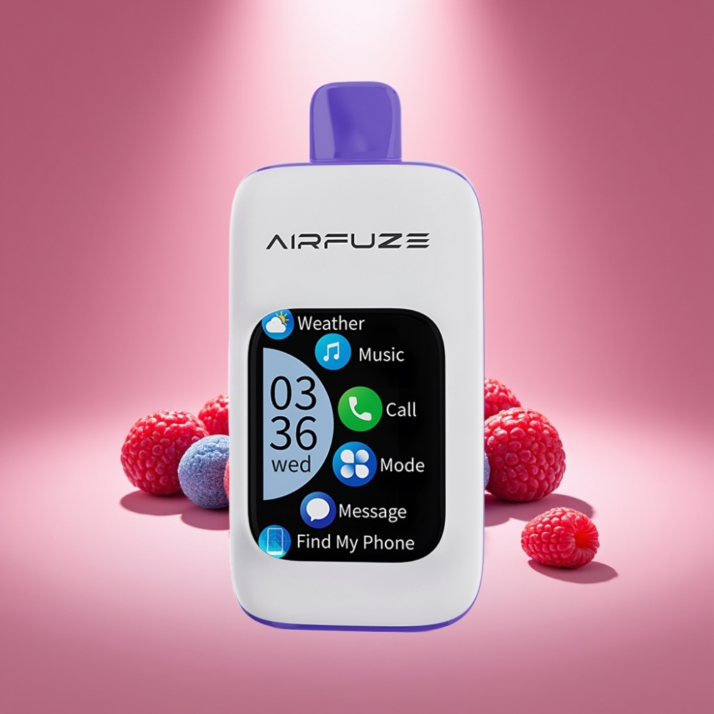 AirFuze Smart 30000 Puffs Disposable Pod Blaue Razz Eis mit Touchscreen & Typ-C