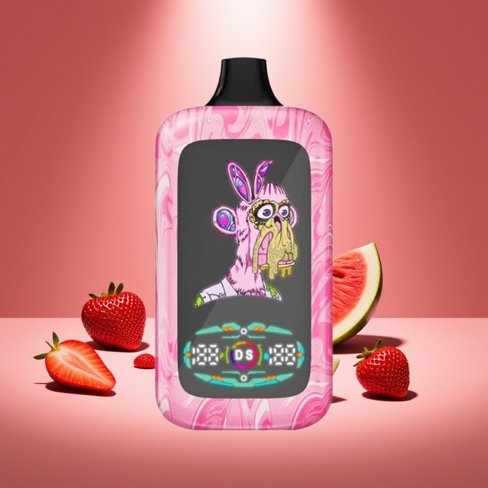 Fumot Digital Monkey Einweg-Vape Erdbeer-Wassermelone 40000 Puffs Dual Mesh Coil