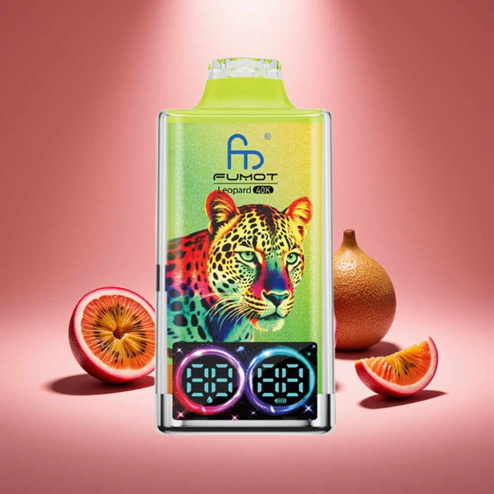 Fumot Leopard 40K Puffs Disposable Vape Kiwi Passionsfrucht Guave Dual Mesh