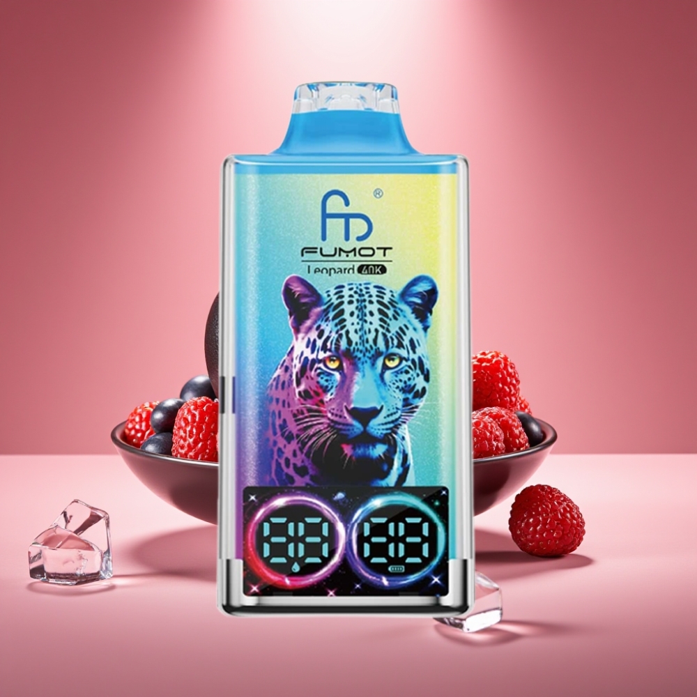 Fumot Leopard 40K Puffs Disposable Vape Schwarzer Drachen Eis mit Dual Mesh