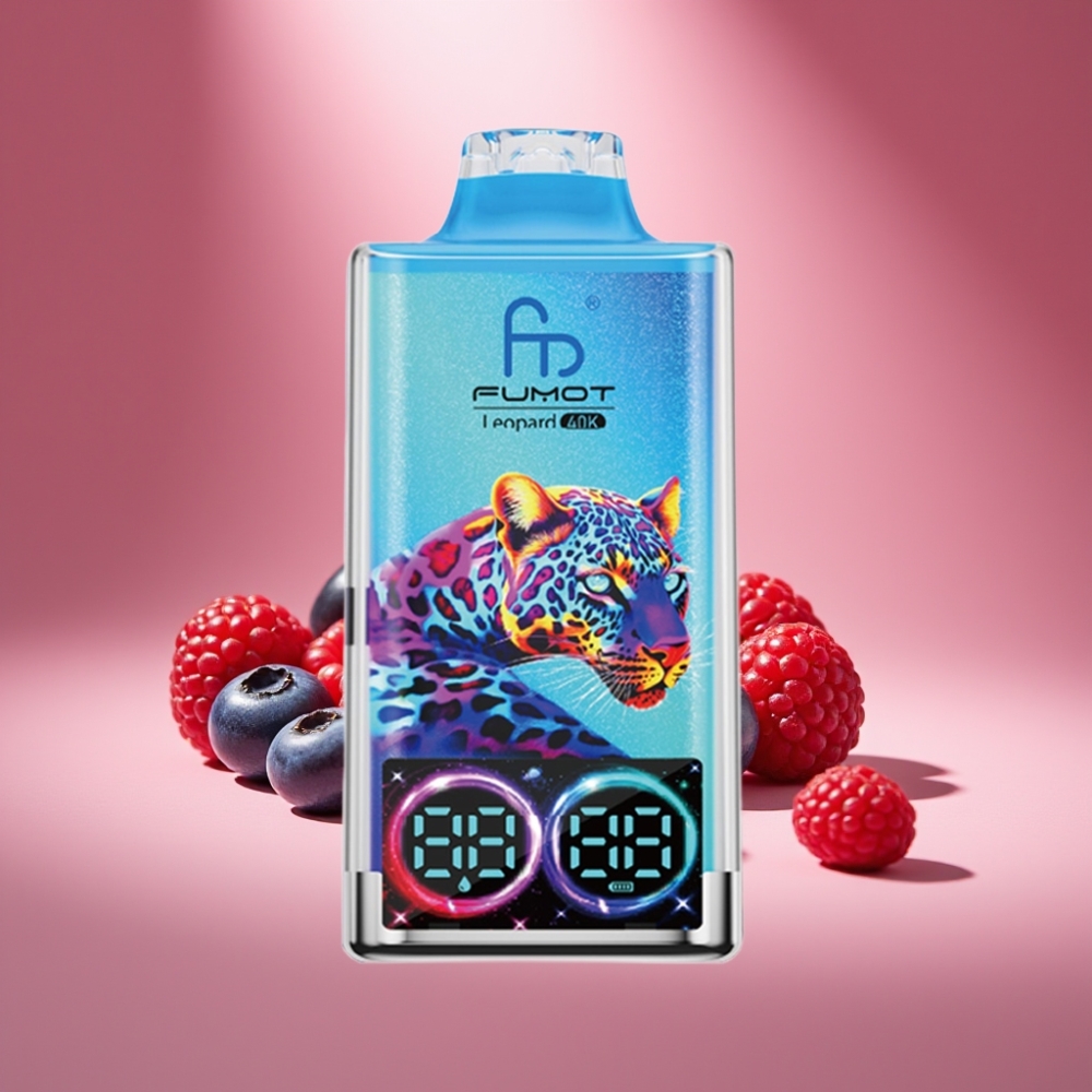 Fumot Leopard 40K Puffs Wegwerf-Vape Blaubeere Himbeere mit 700mAh Akku