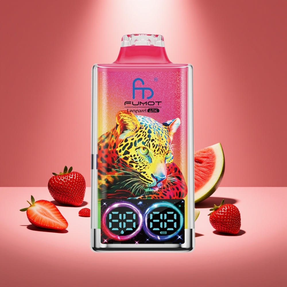 Fumot Leopard 40K Puffs Wegwerf-Vape Erdbeer-Wassermelone Dual Mesh 700mAh