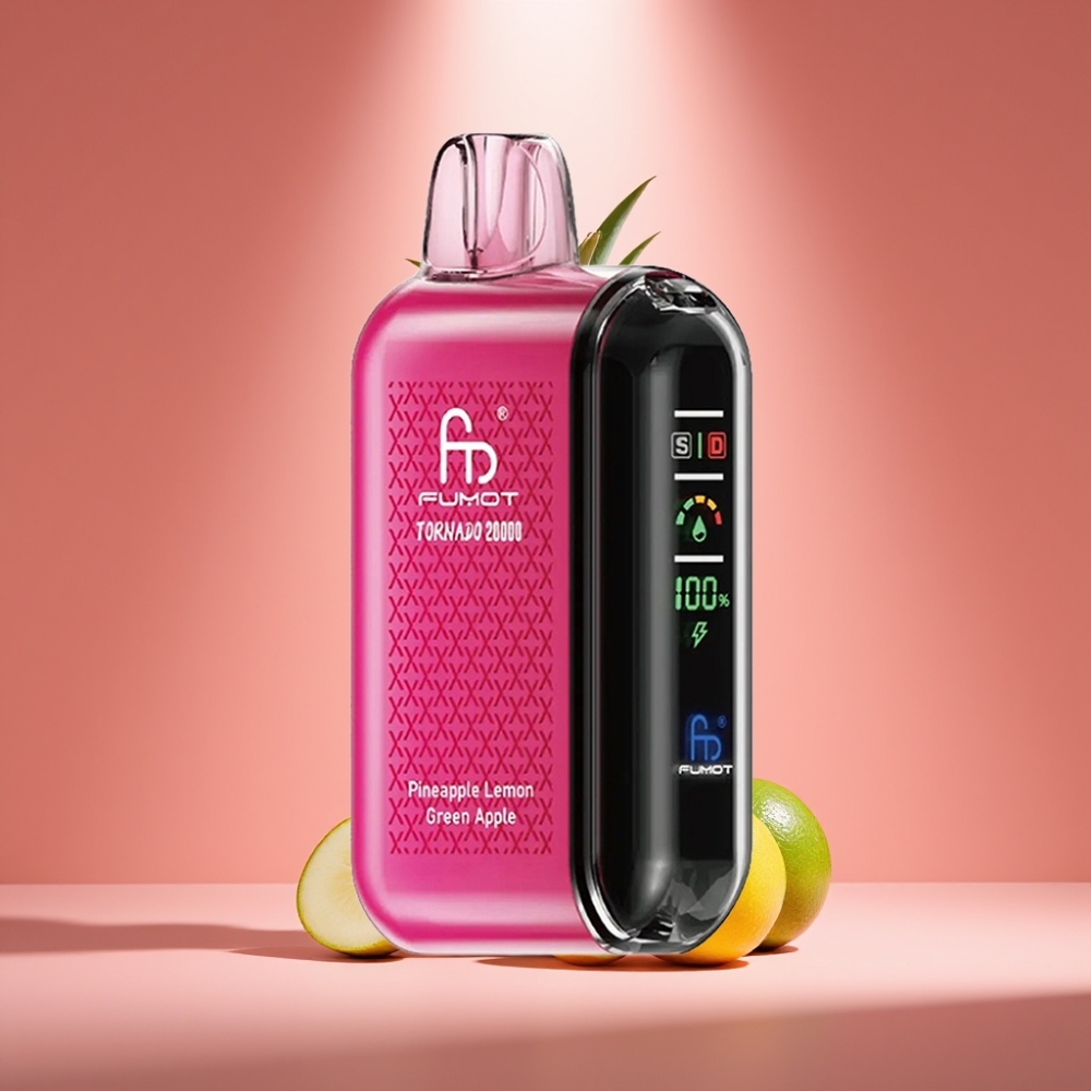 Fumot Tornado 20000 Puffs Ananas Zitrone Grünapfel mit Dual Mesh Coil