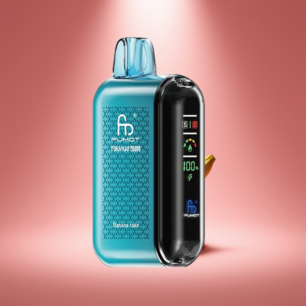 Fumot Tornado 20000 Puffs Bananen-Kuchen mit 20ml E-Liquid und Dual Mesh Coil