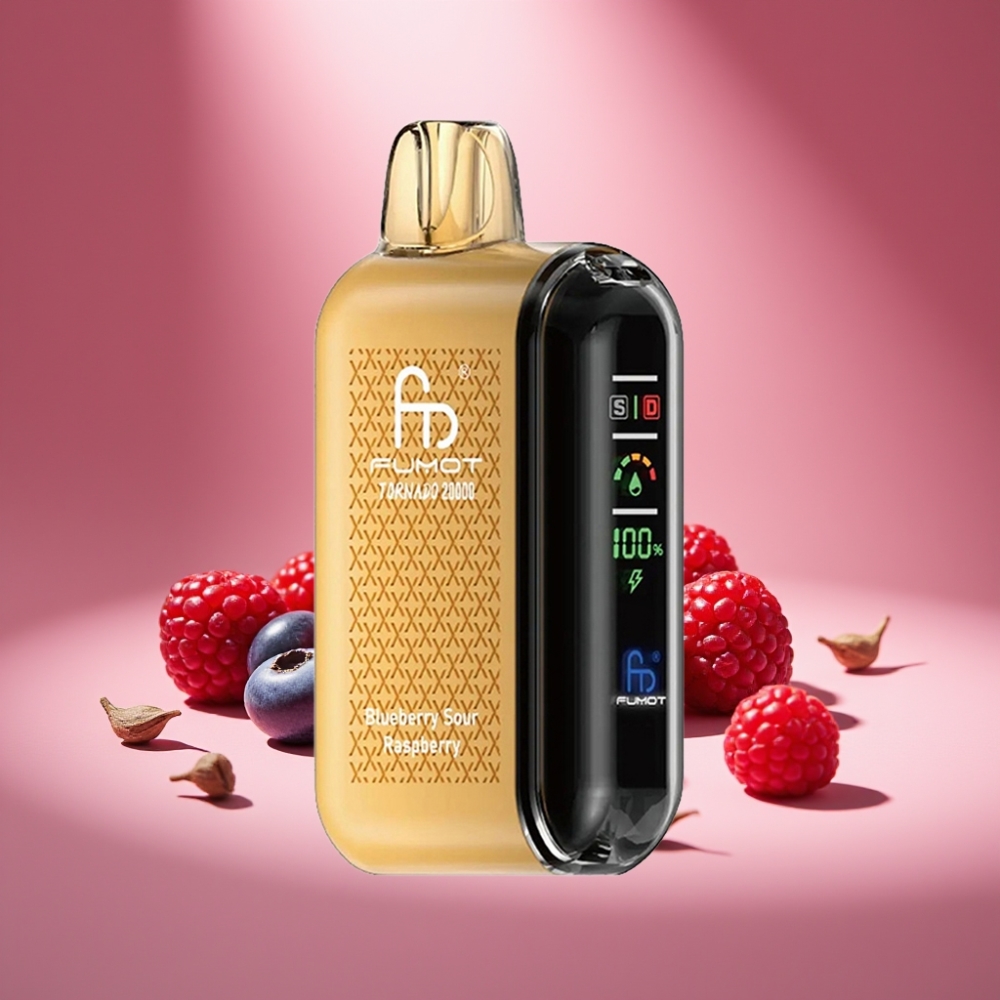 Fumot Tornado 20000 Puffs Blaubeere Saure Himbeere mit 20ml E-Liquid und Dual Mesh Coil