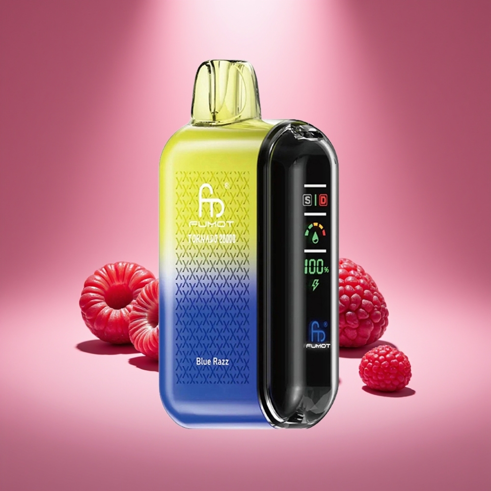 Fumot Tornado 20000 Puffs Blaue Himbeere mit Dual Mesh Coil und 20ml