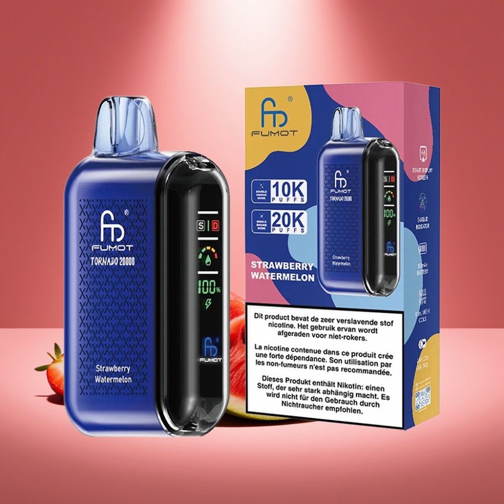 Fumot Tornado 20000 Puffs Erdbeer-Wassermelone 20ml 850mAh