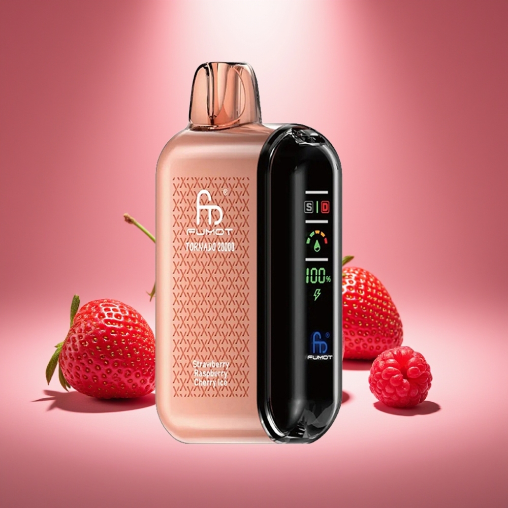Fumot Tornado 20000 Puffs Erdbeere Himbeere Kirsche Eis 20ml 850mAh