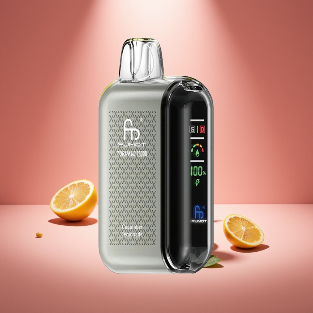 Fumot Tornado 20000 Puffs Gurken-Limonade mit Dual Mesh Coil und 20ml E-Liquid