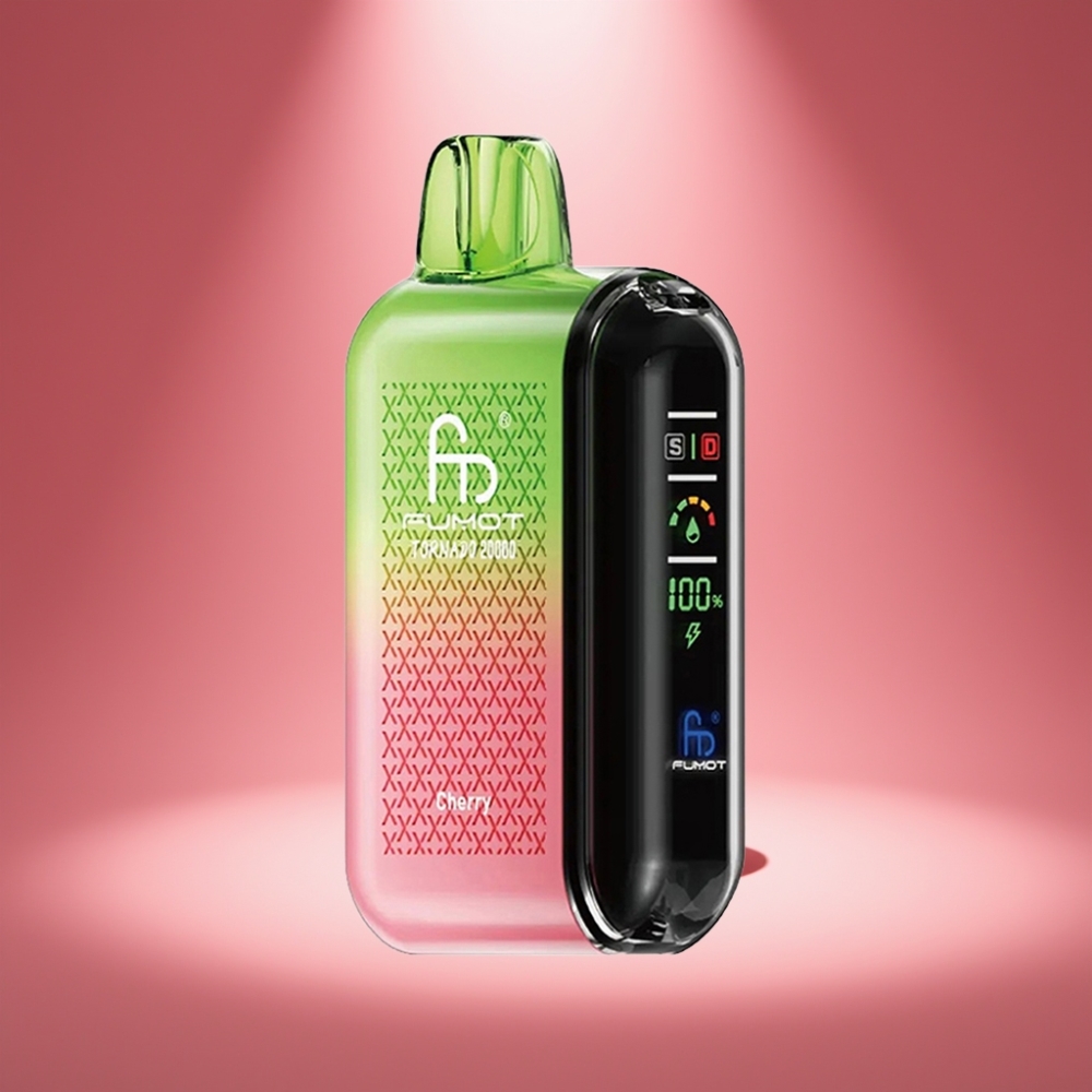 Fumot Tornado 20000 Puffs Kirschgeschmack mit Dual Mesh Coil