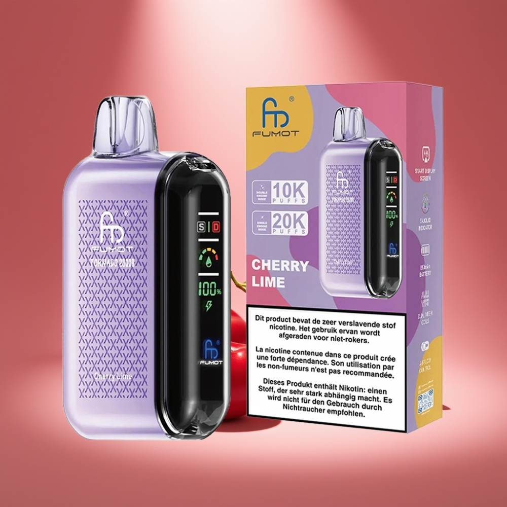 Fumot Tornado 20000 Puffs Kirschlimette 20ml E-Liquid 850mAh