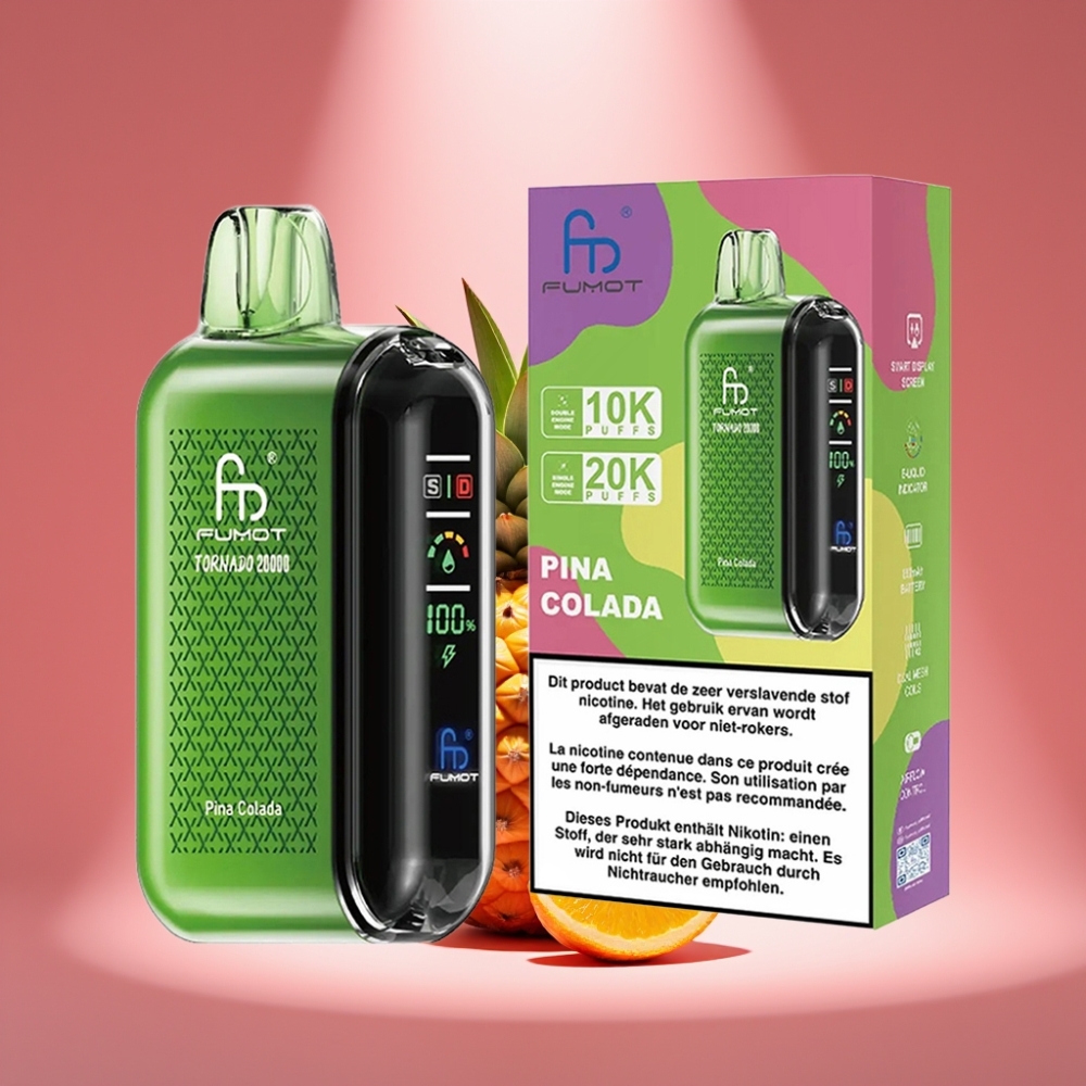 Fumot Tornado 20000 Puffs Pina Colada Dual Mesh Coil 20ml