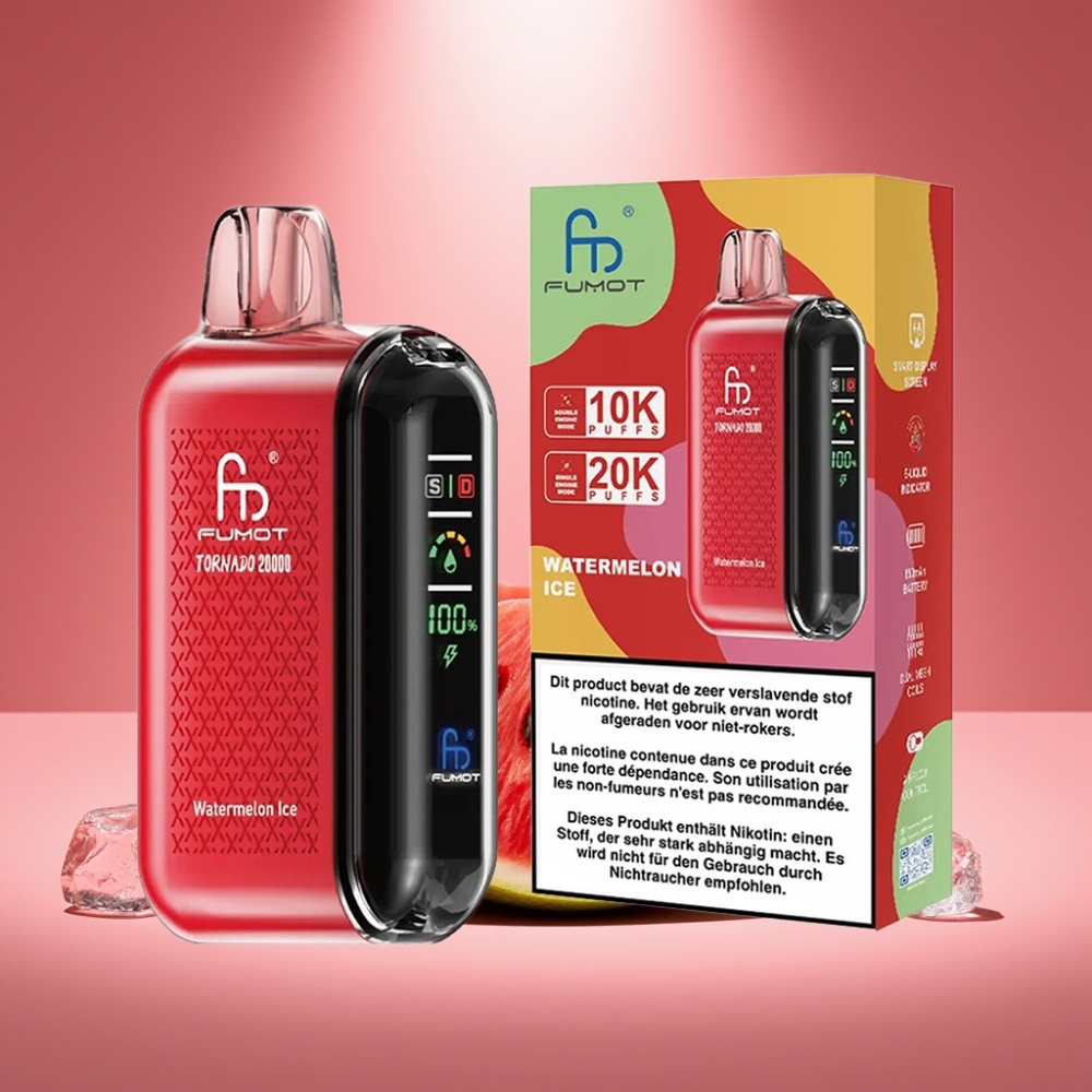 Fumot Tornado 20000 Puffs Wassermelone Eis mit Dual Mesh Coil und 20ml