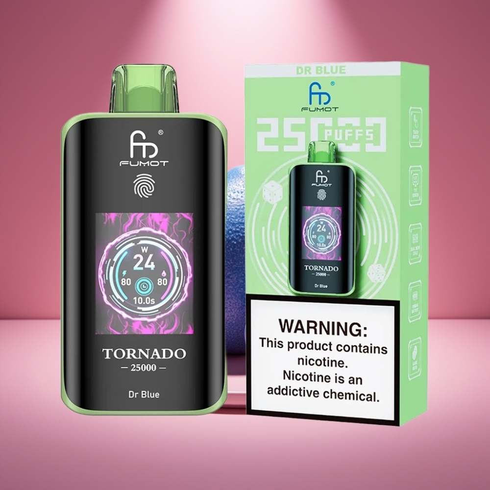 Fumot Tornado 25000 Puffs Dr Blau mit HD Bildschirm und 700mAh Akku