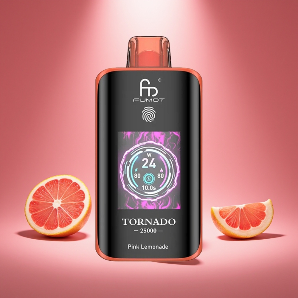 Fumot Tornado 25000 Puffs HD Bildschirm & 700mAh Akku Pink Lemonade