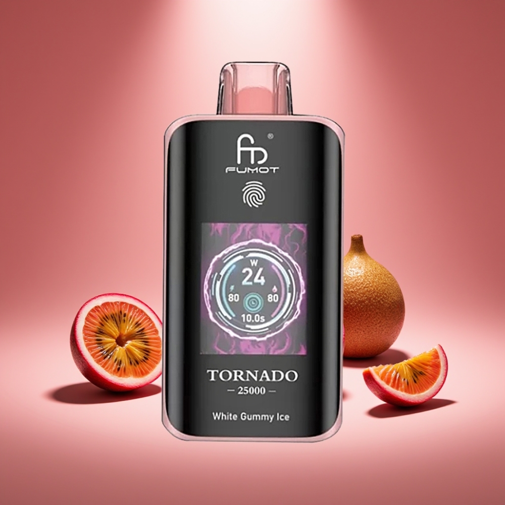Fumot Tornado 25000 Puffs Kiwi Passionsfrucht Guave HD Bildschirm 700mAh