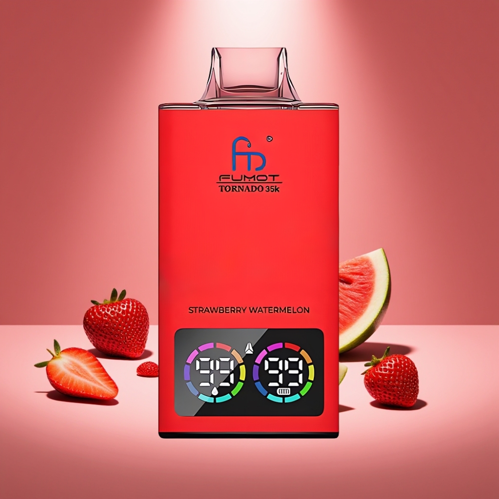 Fumot Tornado 35K Disposable Vape Erdbeer-Wassermelone mit Dual Mesh Coil & 15ml E-Liquid