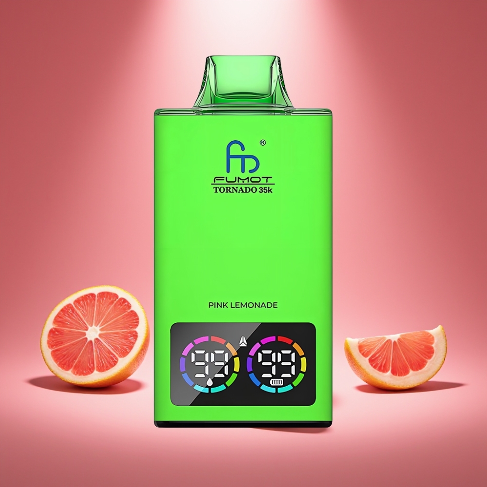 Fumot Tornado 35K Disposable Vape Pink Lemonade mit Dual Mesh Coil und 35000 Puffs