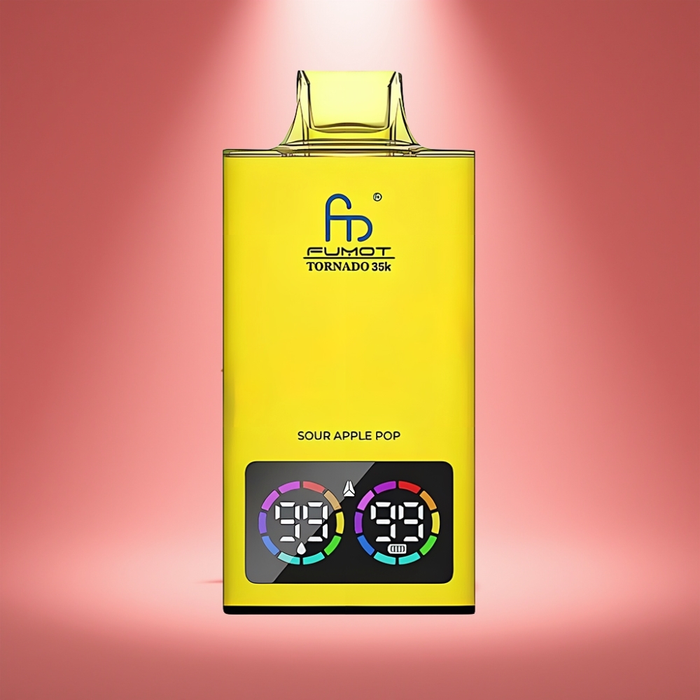 Fumot Tornado 35K Disposable Vape Sauerer Apfel Pop mit Dual Mesh Coil und 35000 Puffs