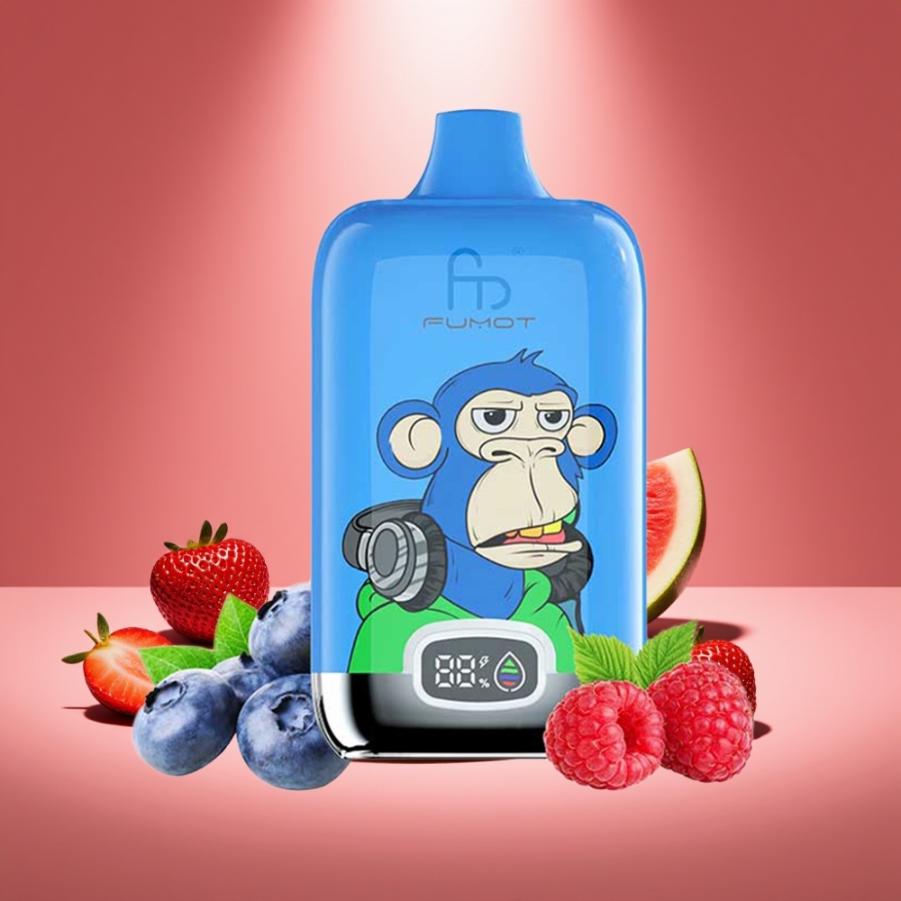 Fumot Tornado Digital Box 12000 Puffs Erdbeer-Wassermelone mit Mesh Coil