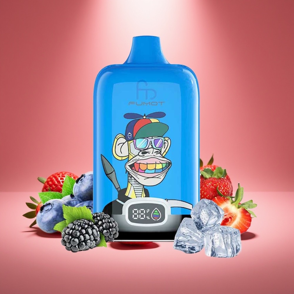 Fumot Tornado Digital Box Erdbeere Traube 12000 Puffs 20ml 67g