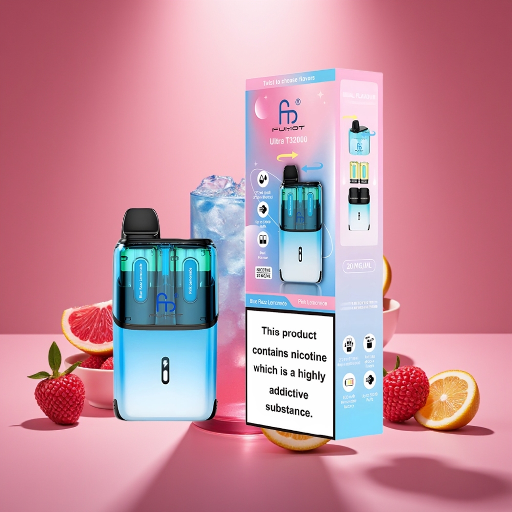 Fumot Ultra T32000 Blaue Himbeerlimonade - Pinke Limonade 24ml 800mAh