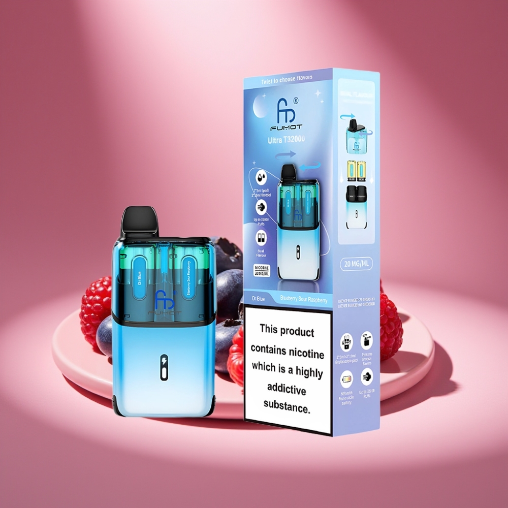 Fumot Ultra T32000 Disposable Vape Dr Blue - Blaubeere Saure Himbeere mit 24ml & 800mAh