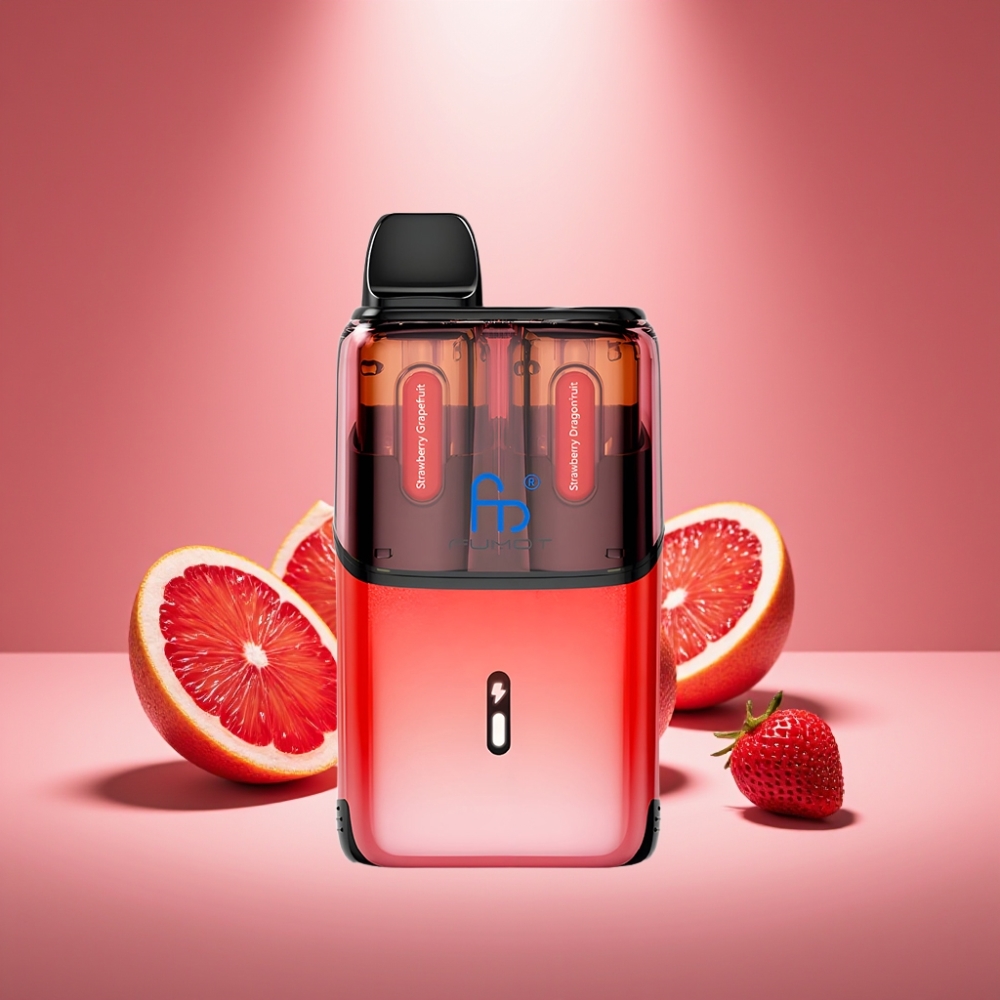 Fumot Ultra T32000 Wegwerf-Vape Erdbeer-Grapefruit - Erdbeer-Drachenfrucht 24ml 800mAh