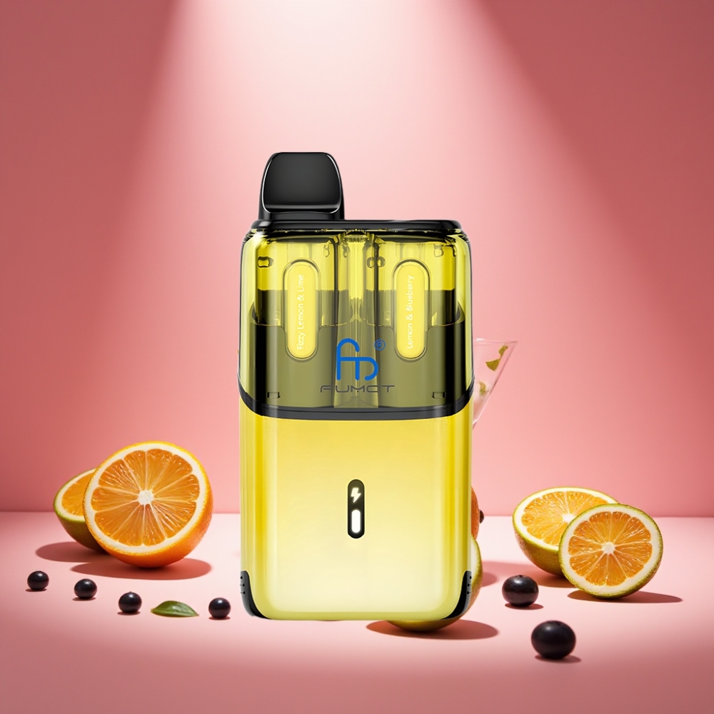 Fumot Ultra T32000 Wegwerf-Vape mit 32000 Zügen & 24ml E-Liquid - Sprudelnde Zitrone & Limette - Zitrone & Blaubeere