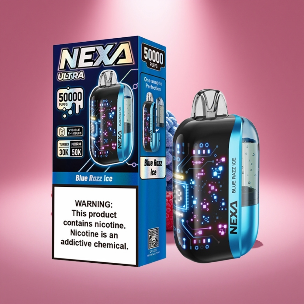NEXA Ultra 50K Disposable Vape Blaue Himbeere Eis mit 50000 Puffs und 20ml