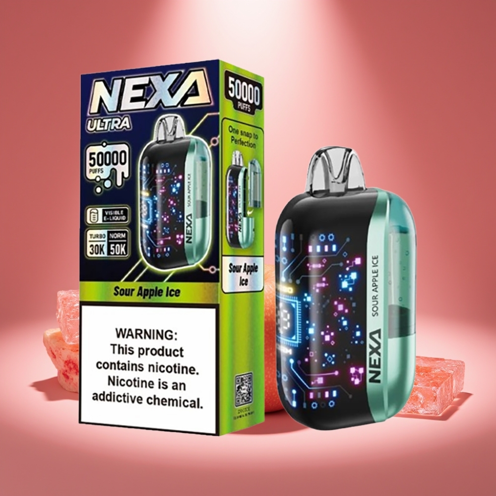 NEXA Ultra 50K Disposable Vape Sauer Apfel Eis mit 20ml und 50000 Puffs